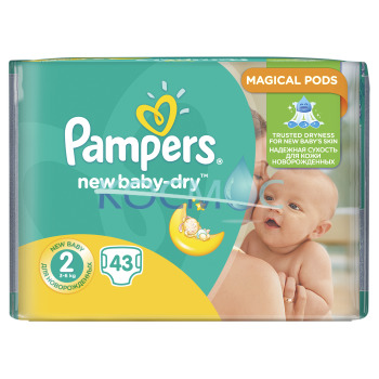 Памперс New Baby - dry 2 3-6кг - 43бр