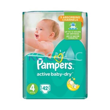 PAMPERS NEW BABY-DRY 4 8-14КГ. 42БР.