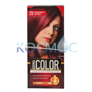 Боя за коса Aroma Color N 28 - рубинено червен