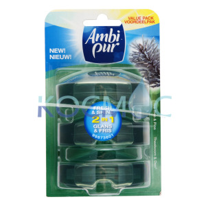 Ароматизатор за WC Ambi Pur - пълнител 3бр. Fresh and shine