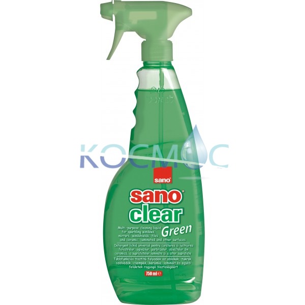 Препарат за прозорци Sano clear Green