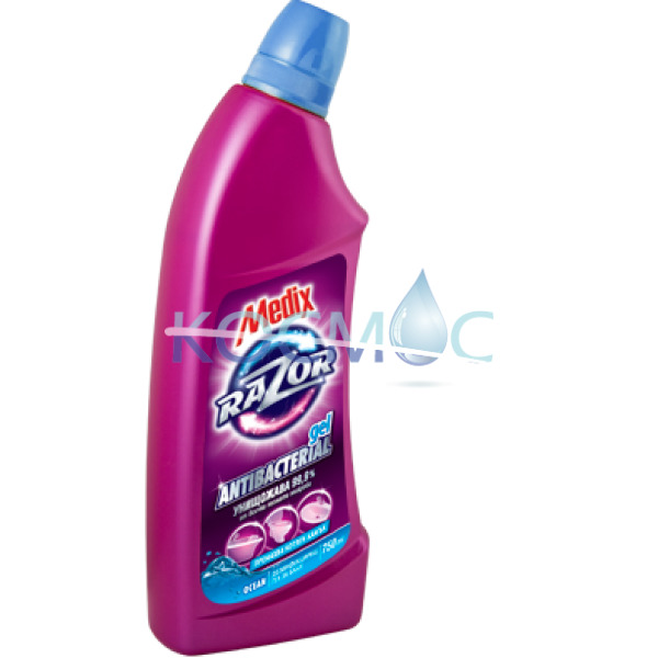 Почистващ препарат за баня Medix Razor - Antibacterial gel -Ocean