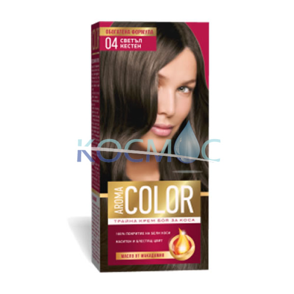 Боя за коса Aroma Color N 04 - светъл кестен