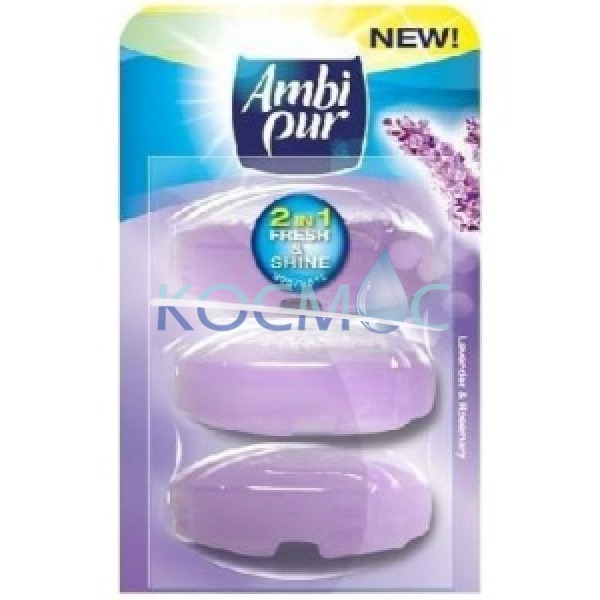 Ароматизатор за WC Ambi Pur - пълнител 3бр. Fresh and shine опаковка - 3бр.